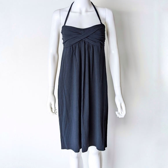 J. Crew Navy Strapless Twist Front Beach Coverup Dress - Picture 1 of 7